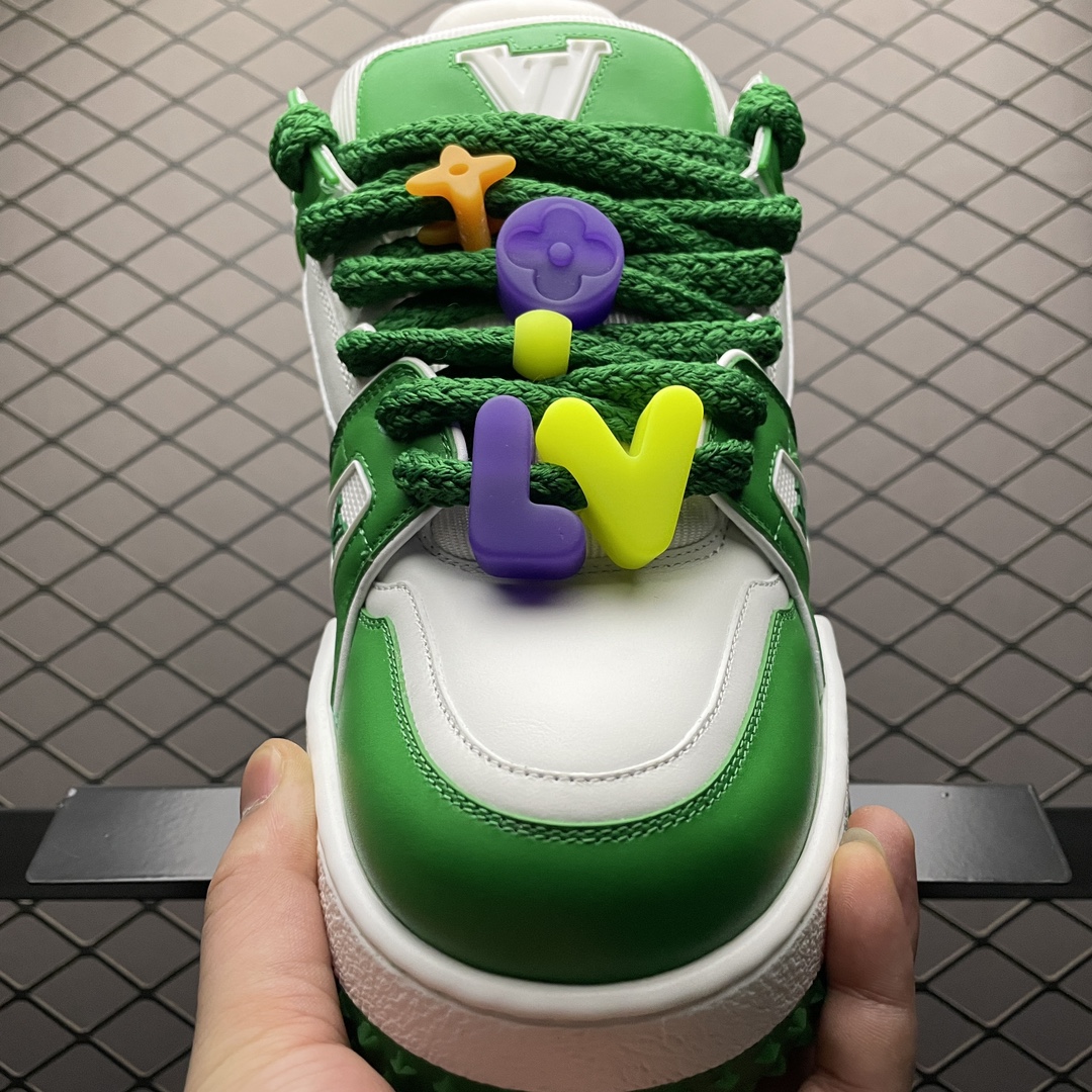 LV Trainer Maxie Line Sneaker "Green" （1AB8SI）