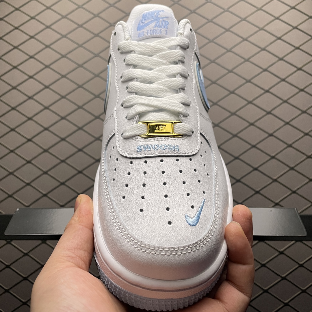 NIKE AIR FORCE 1 LOW WHITE UNIVERSITY BLUE (GS)(CV5696-962)