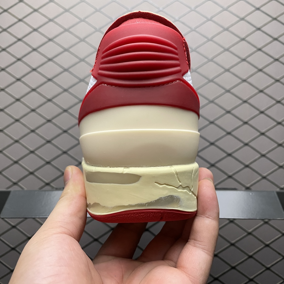 Off-White × Nike Air Jordan 2 Low "White and Varsity Red" (DJ4375-106)