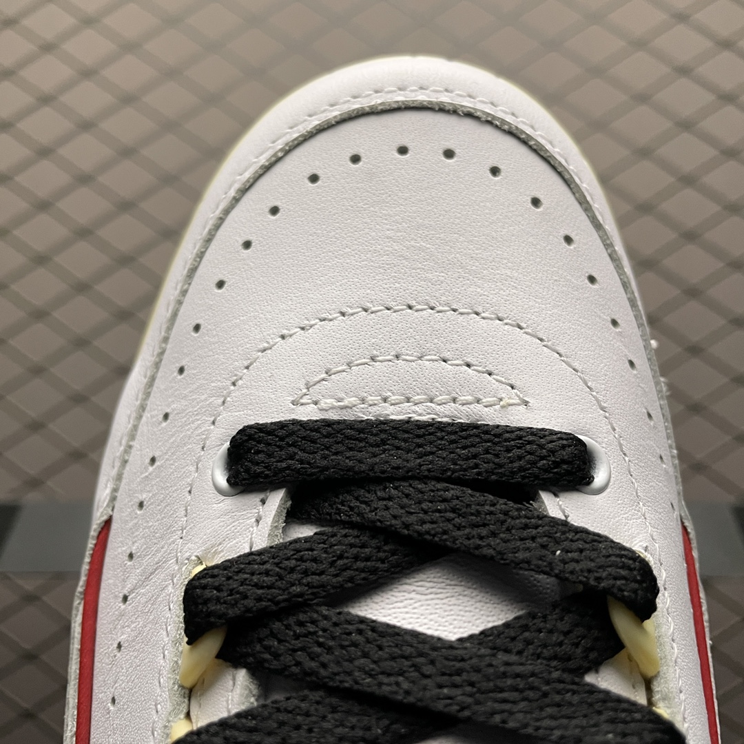 Off-White × Nike Air Jordan 2 Low "White and Varsity Red" (DJ4375-106)