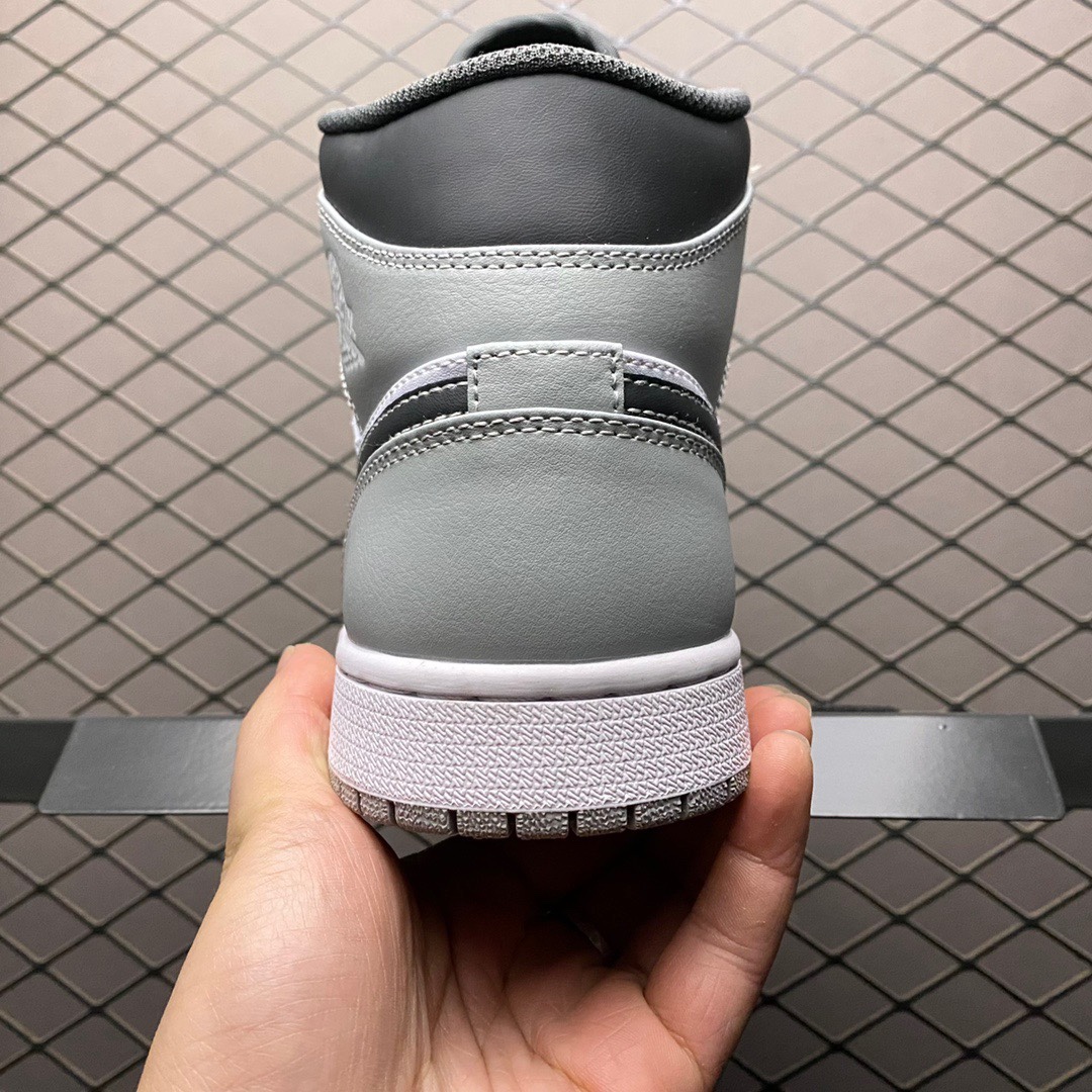Nike PS Air Jordan 1 Mid "Grey-White/Anthracite" (554724-078)