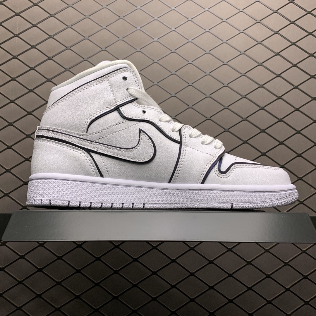 NIKE WMNS AIR JORDAN 1 MID "WHITE/BLACK" (CK6587-100)