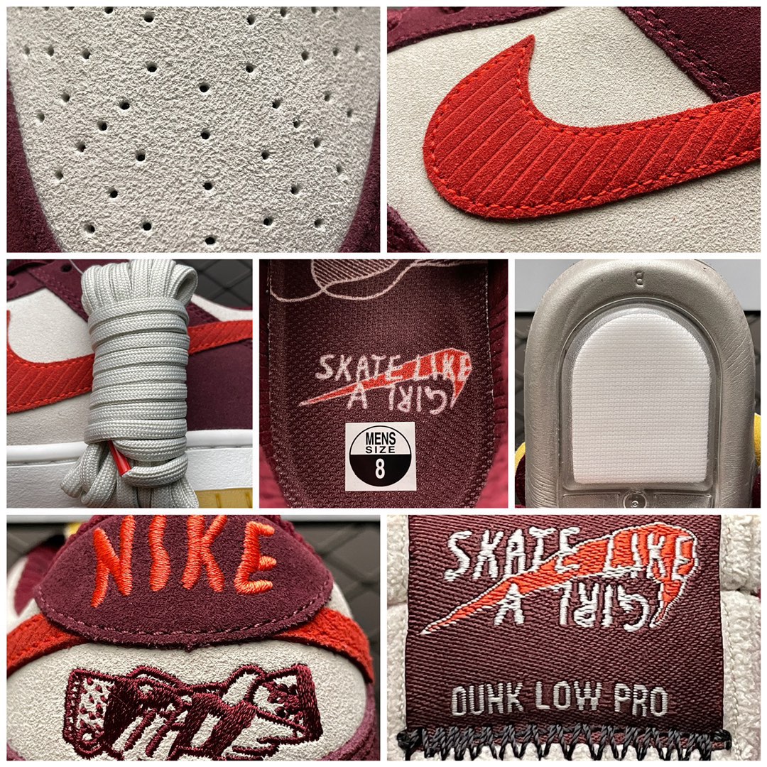 Skate Like a Girl × Nike SB Dunk Low Pro "Dark Beetroot" (DX4589-600)