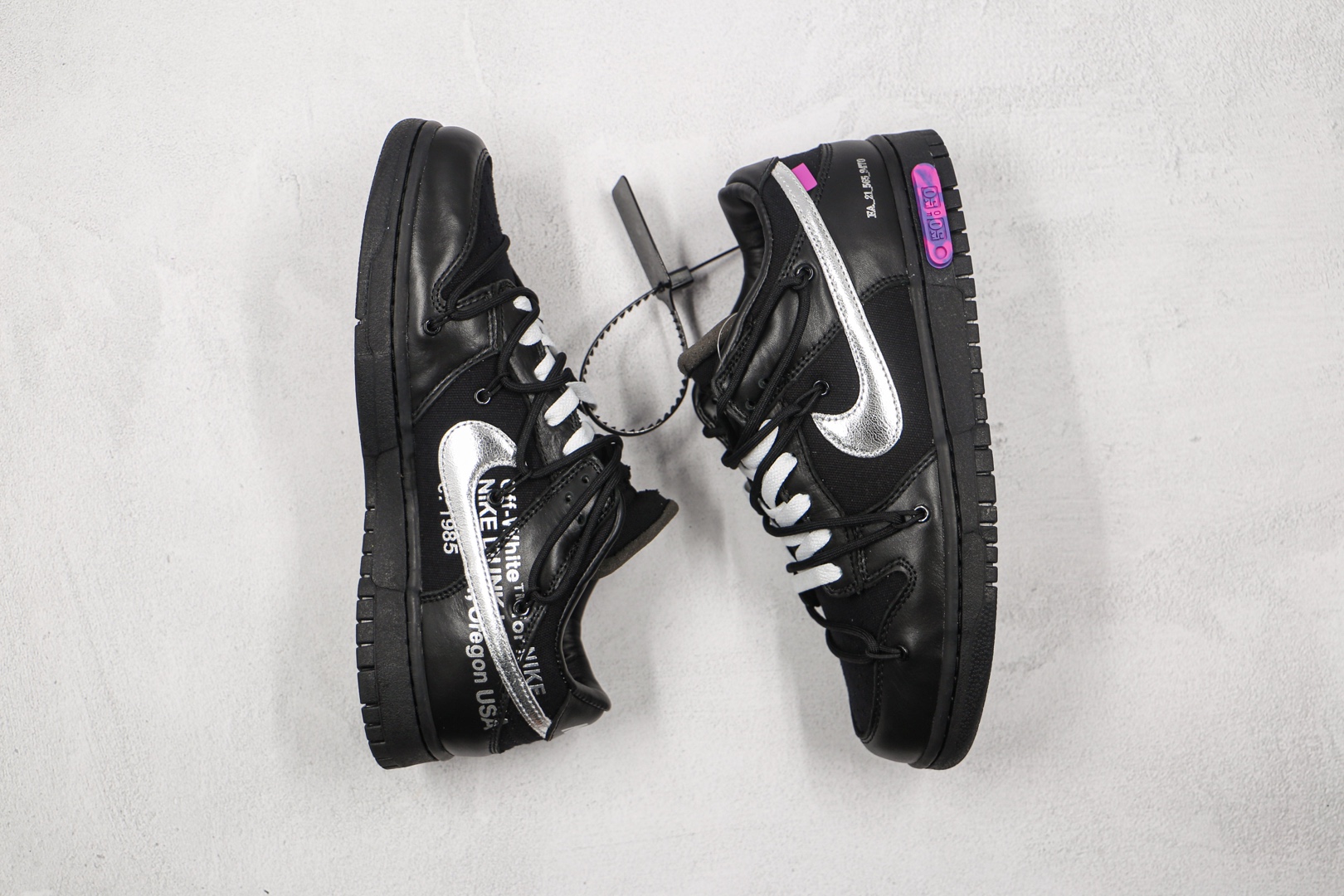 Off-White × Nike Dunk Low 1 OF 50 "Black 50" (DM1602-001)