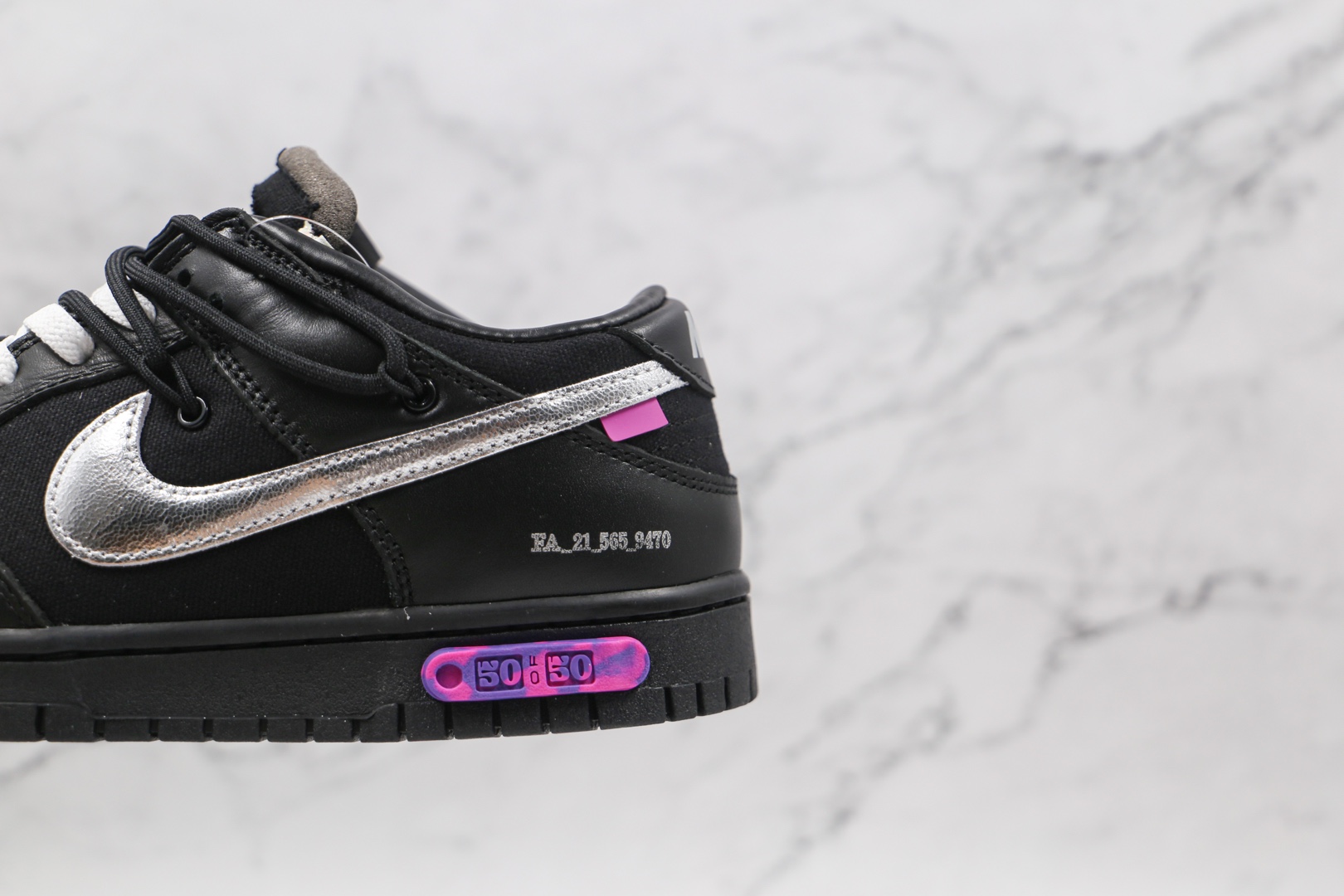 Off-White × Nike Dunk Low 1 OF 50 "Black 50" (DM1602-001)