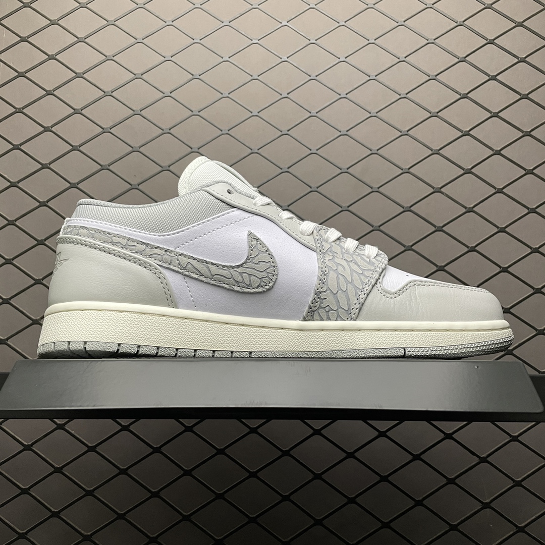 Nike Air Jordan 1 Low Premium "Elephant Print"（DH4269-100）