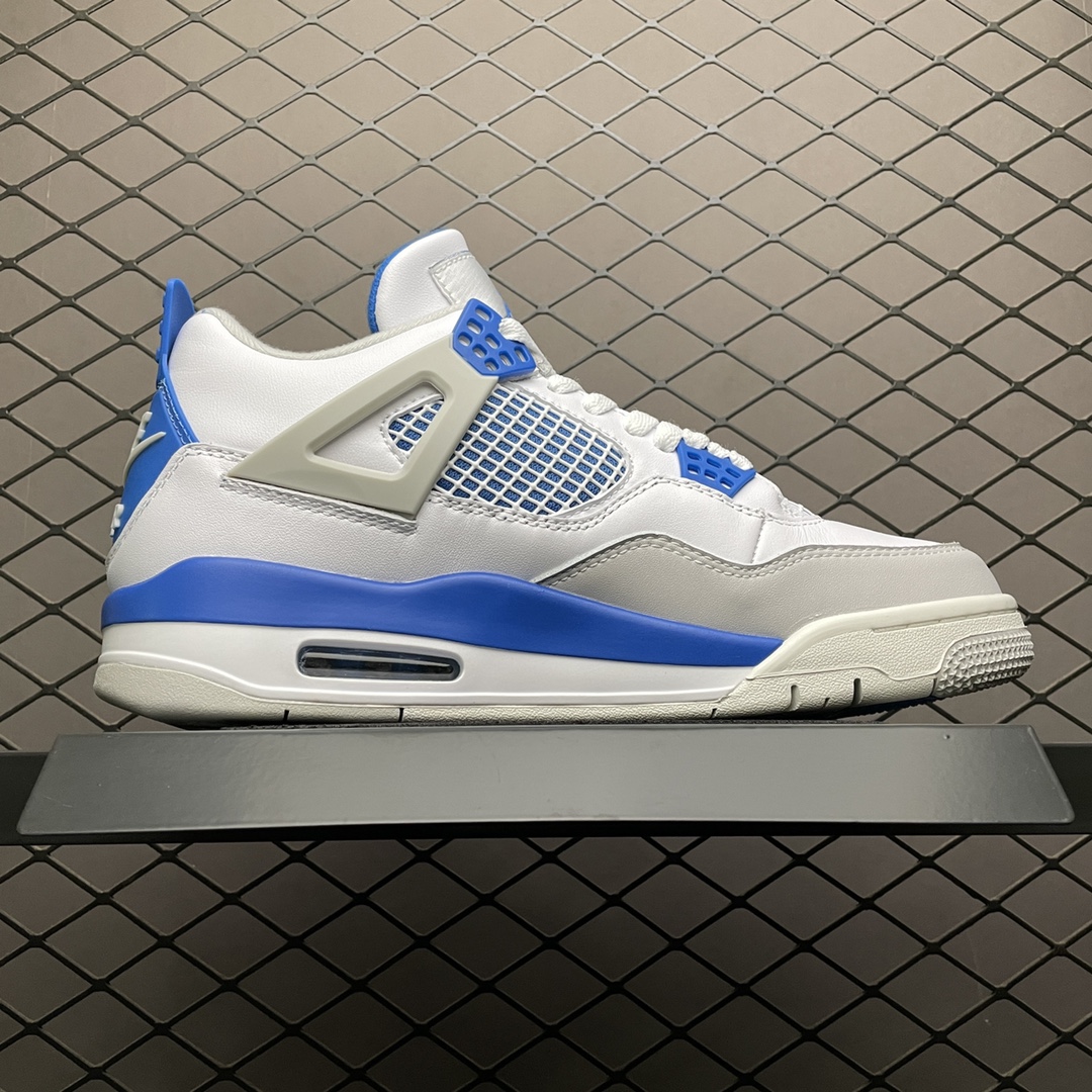 NIKE AIR JORDAN 4 RETRO "WHITE-MILITARY BLUE/NEUTRAL GREY"（308497-105）