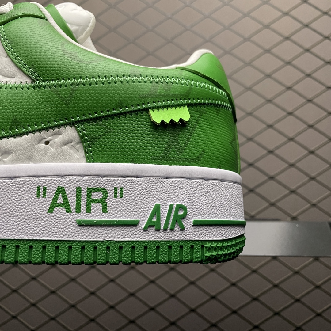 Louis Vuitton × Nike Air Force 1 Low by Virgil Abloh "White & Gym Green"（1A9V9U）
