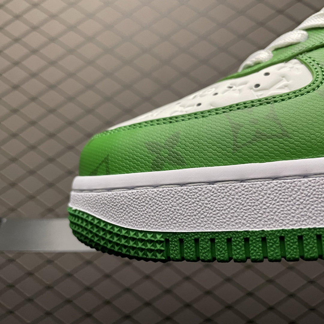 Louis Vuitton × Nike Air Force 1 Low by Virgil Abloh "White & Gym Green"（1A9V9U）