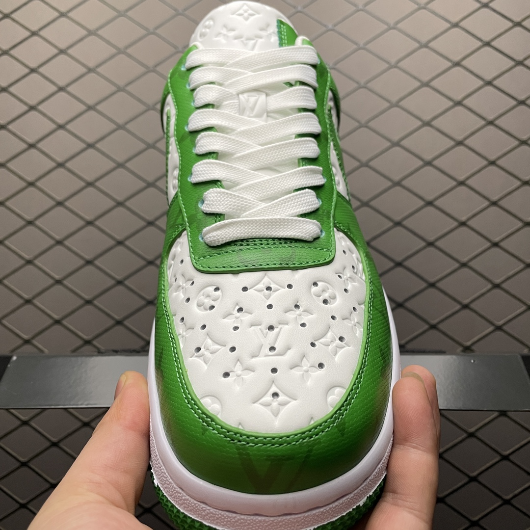 Louis Vuitton × Nike Air Force 1 Low by Virgil Abloh "White & Gym Green"（1A9V9U）