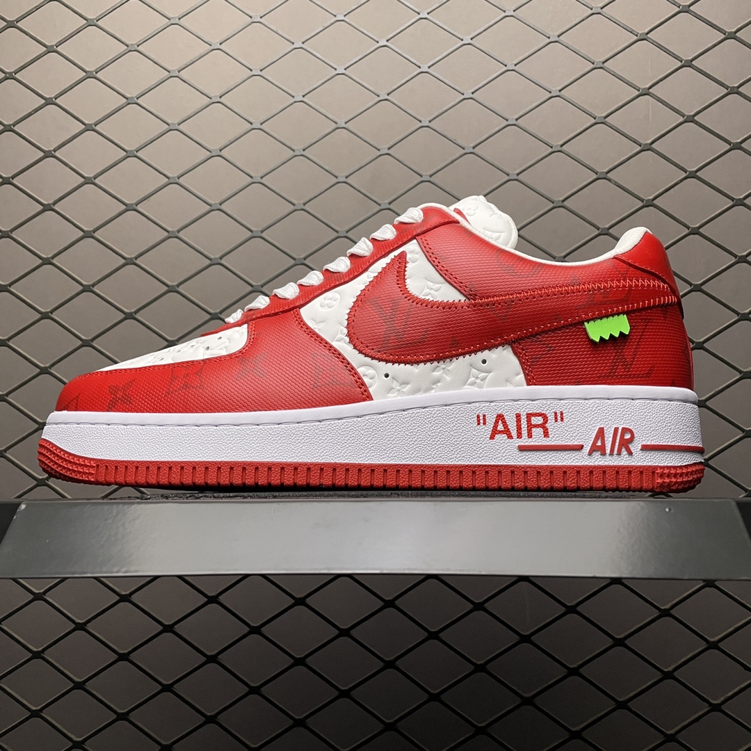 Louis Vuitton × Nike Air Force 1 Low by Virgil Abloh "White & Comet Red"（1A9VA9）