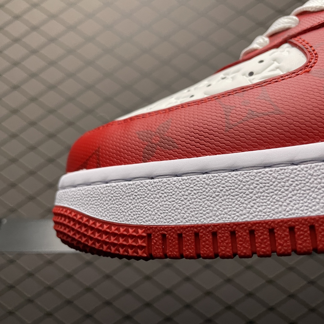 Louis Vuitton × Nike Air Force 1 Low by Virgil Abloh "White & Comet Red"（1A9VA9）