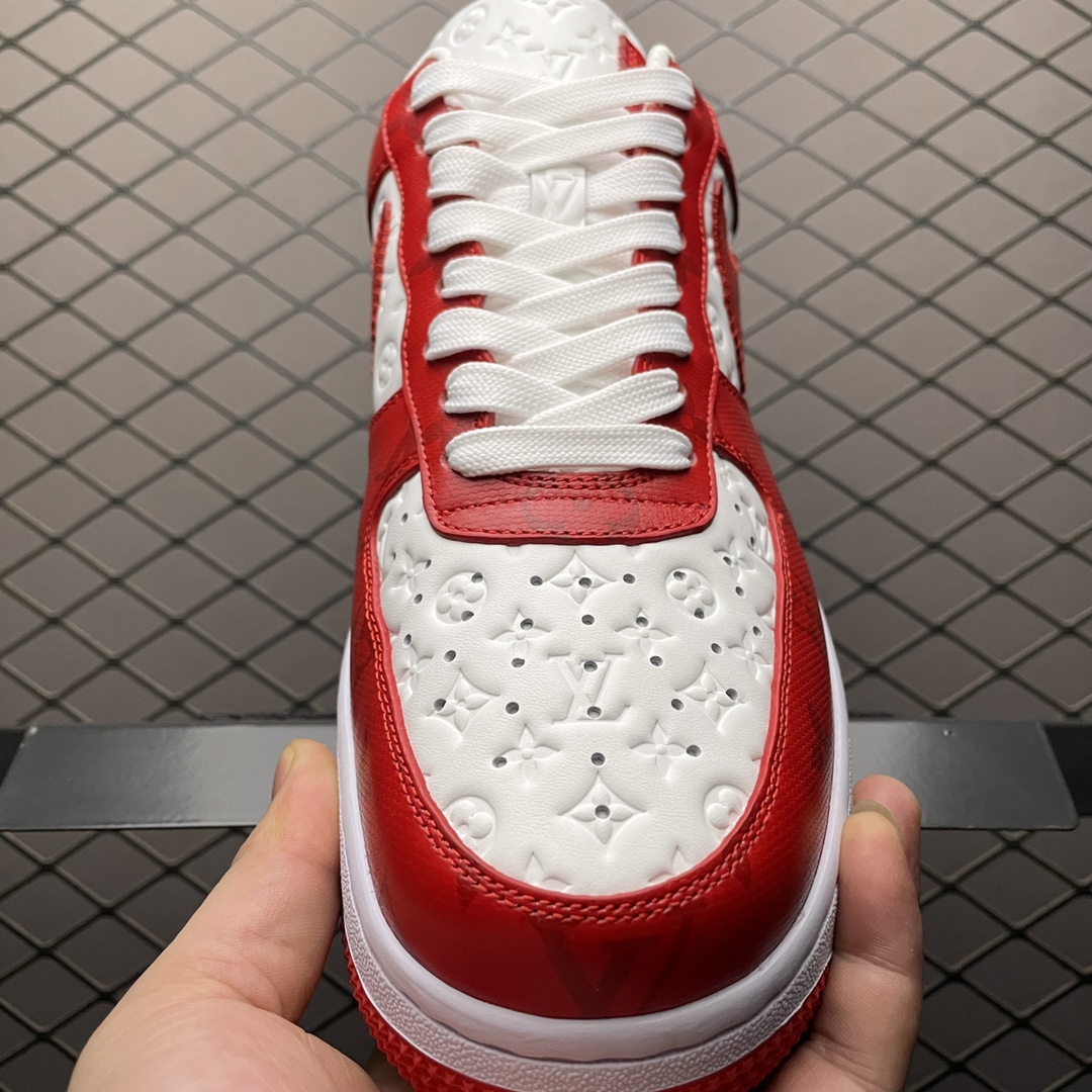 Buy Louis Vuitton x Air Force 1 Low 'White Comet Red' - 1A9V WHITE RED
