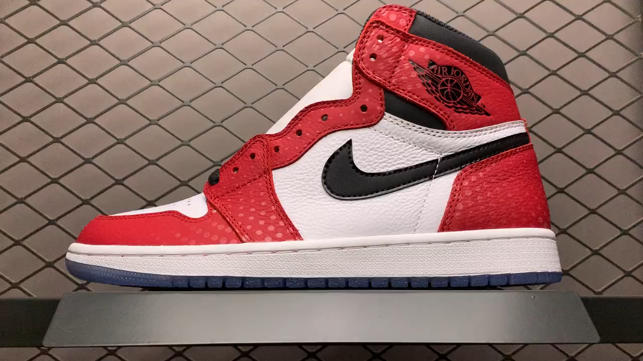 Spiderman × Nike Air Jordan 1 Origin Story Gym Red/White-Photo Blue-B