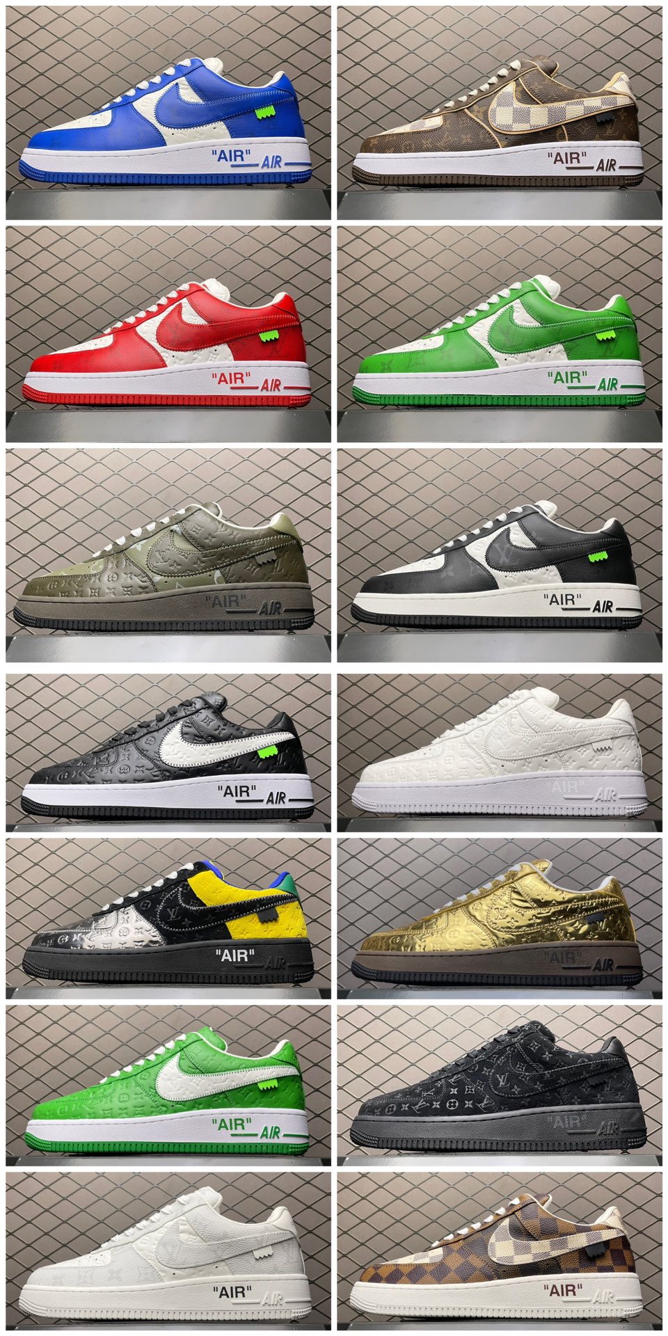 Nike Air Force 1 Low x LOUIS VUITTON LV 'black white'（1A9V-black and white）