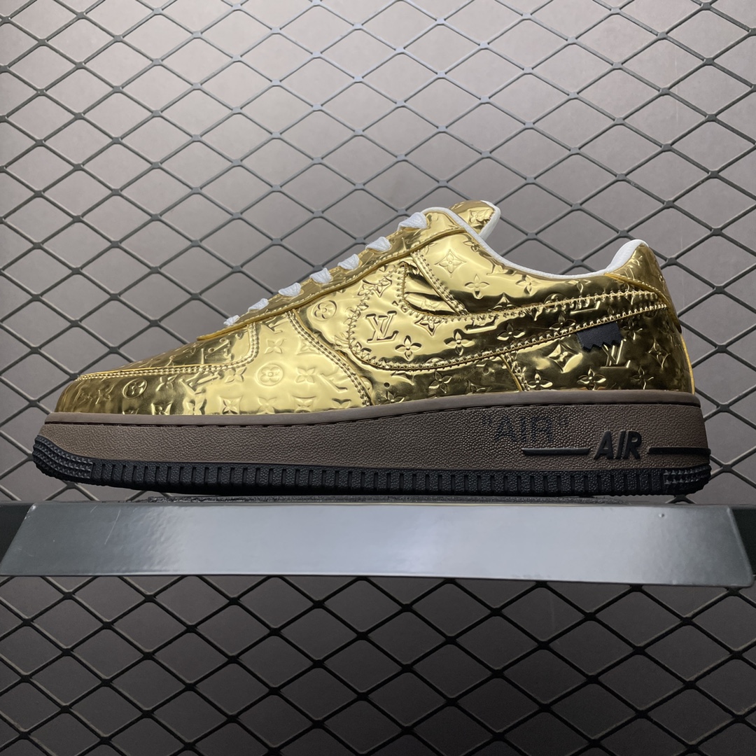 Nike Air Force 1 Low x LOUIS VUITTON LV 'Gold' （1A9VG0）