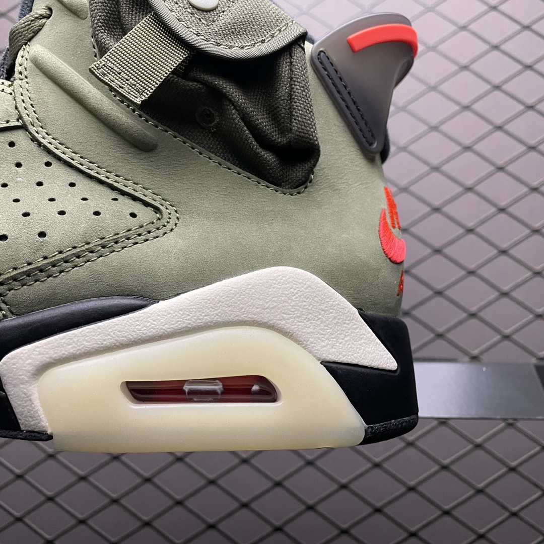 Travis Scott × Nike Air Jordan 6 Retro "Medium Olive"（CN1084-200）