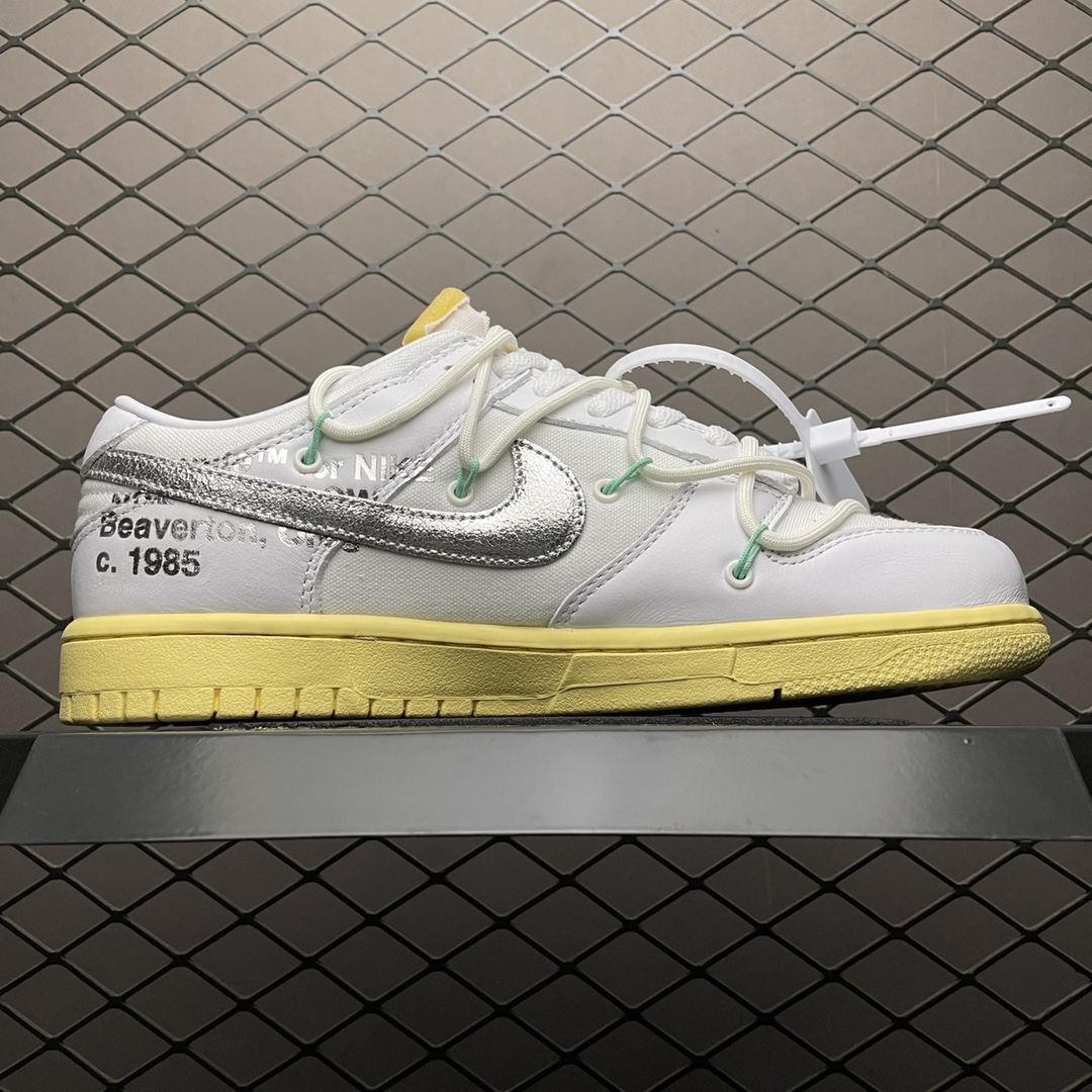 OFF-WHITE × NIKE DUNK LOW 1 OF 50 "WHITE 1"（DM1602-127）