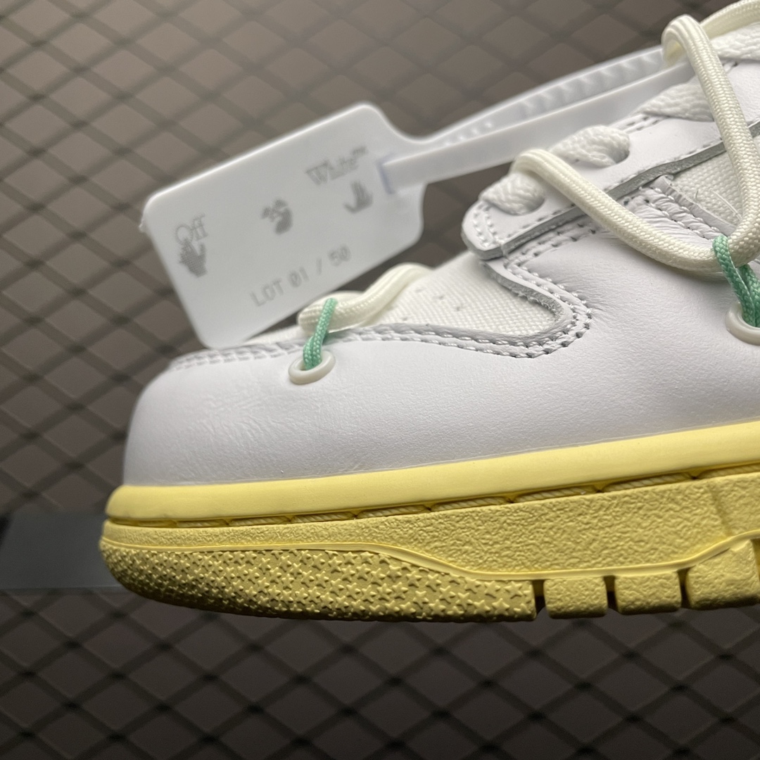 OFF-WHITE × NIKE DUNK LOW 1 OF 50 "WHITE 1"（DM1602-127）
