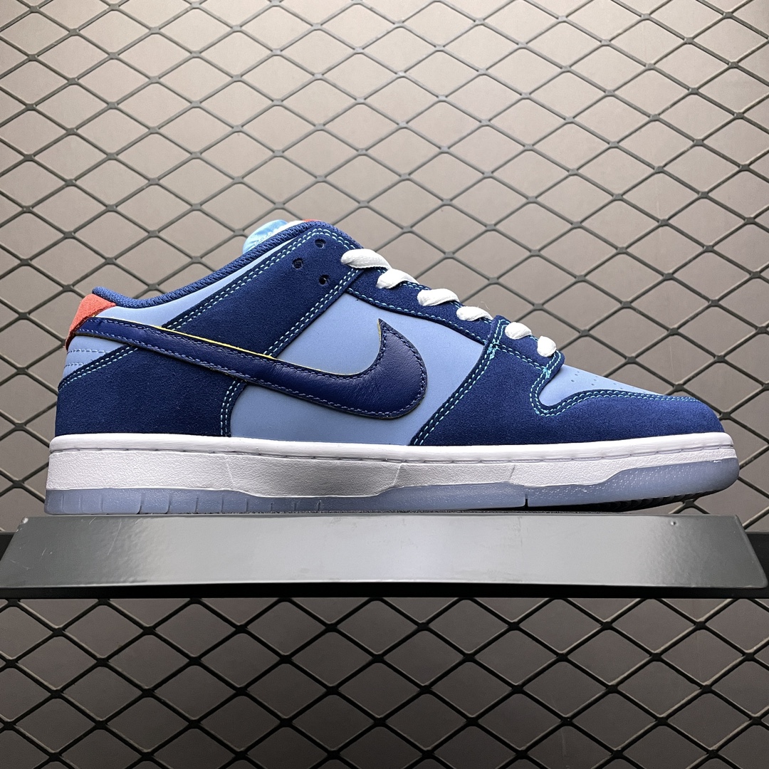 Why So Sad? × Nike SB Dunk Low "Coastal Blue/Speed Yellow-University Red"（DX5549-400）