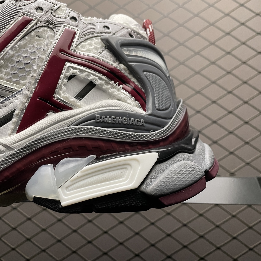 BALENCIAGA Runner "White/Dark Red" （677403W3RB39069）
