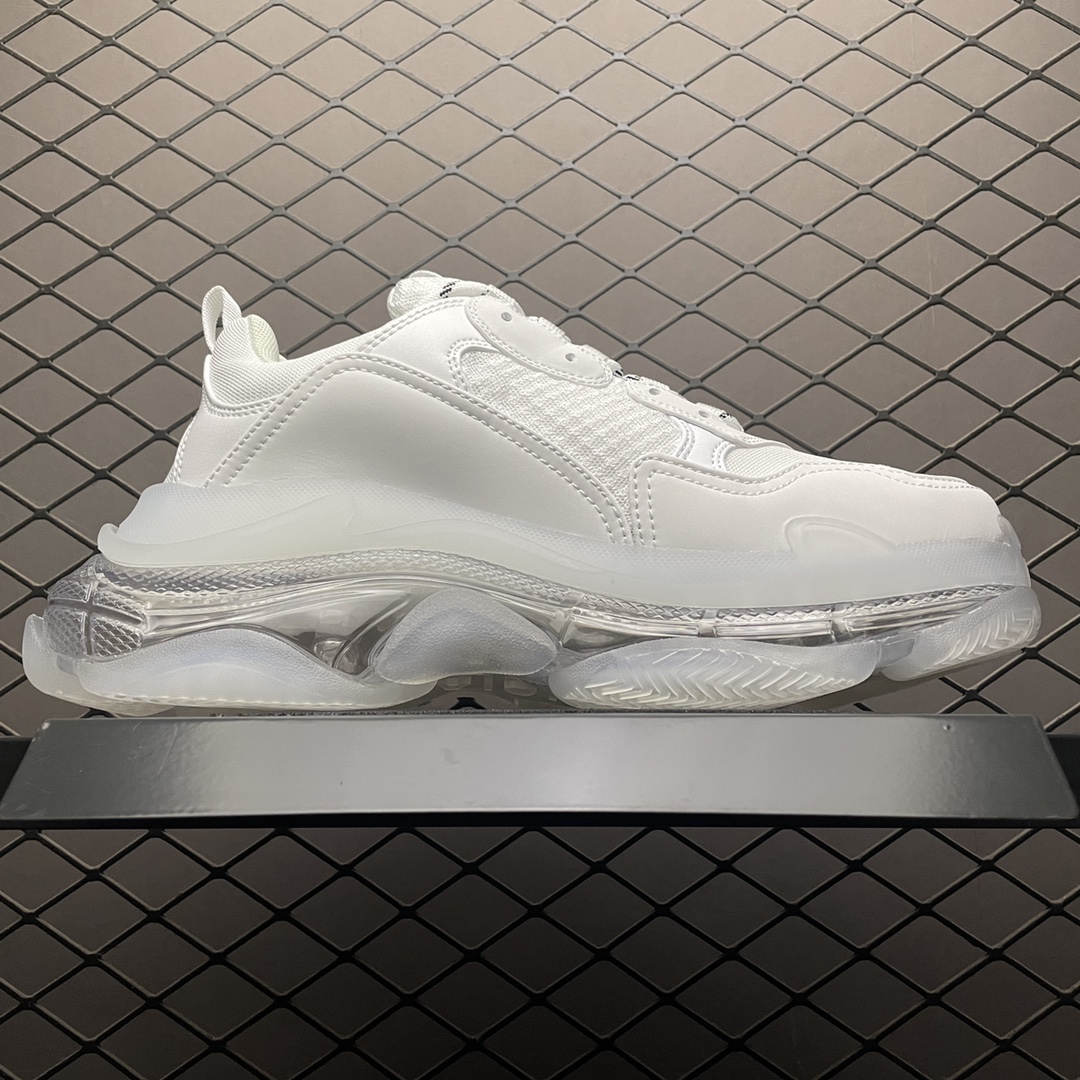 BALENCIAGA WMNS TRIPLE S SNEAKERS CLEAR SOLE "WHITE"（541624W2FB19000）