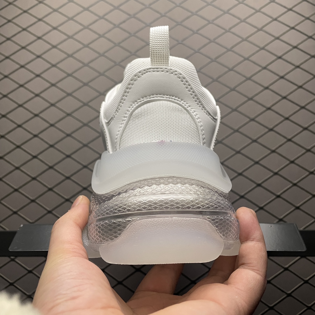BALENCIAGA WMNS TRIPLE S SNEAKERS CLEAR SOLE "WHITE"（541624W2FB19000）