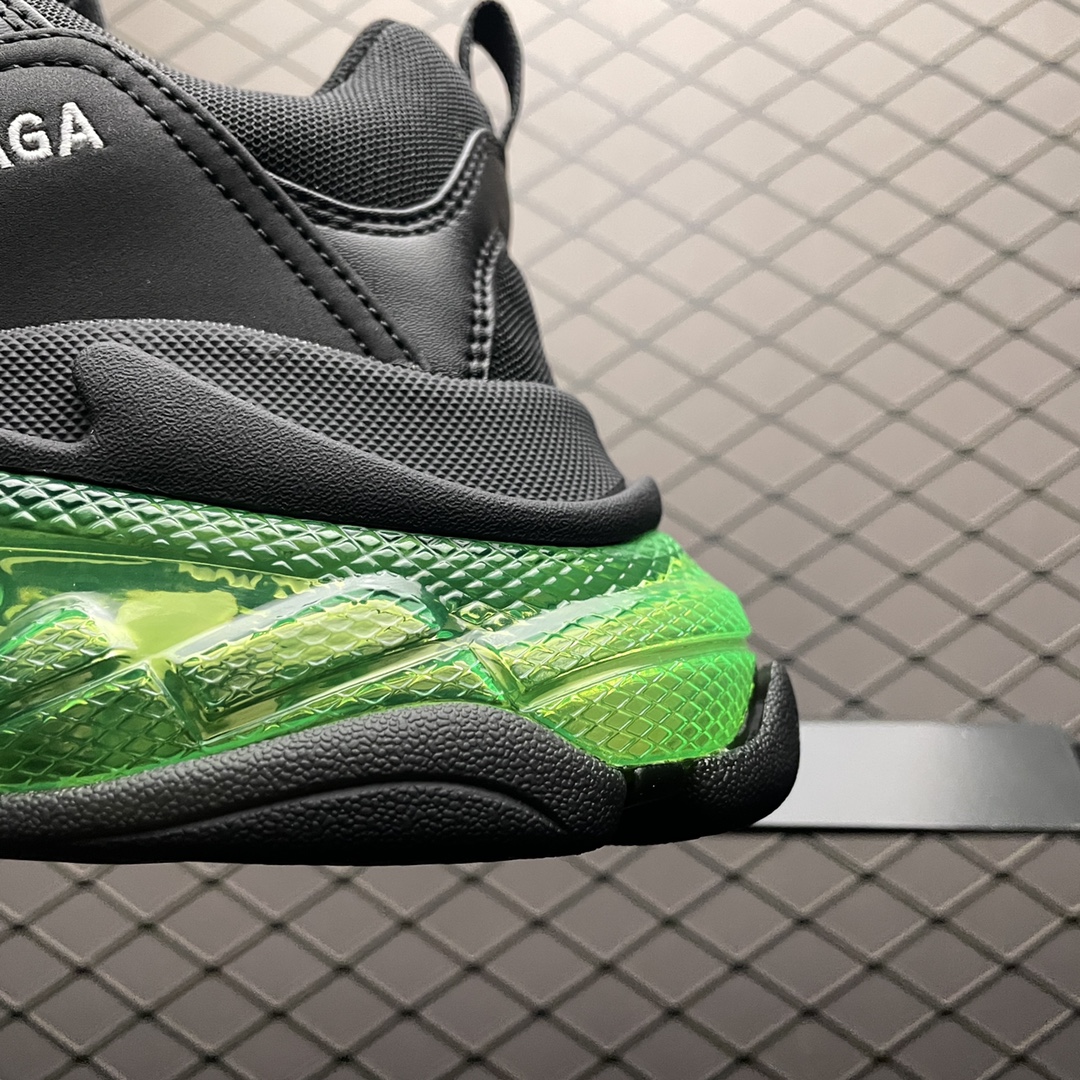 BALENCIAGA Triple S "Black/Yellow Fluo"（541624W09ON1047）