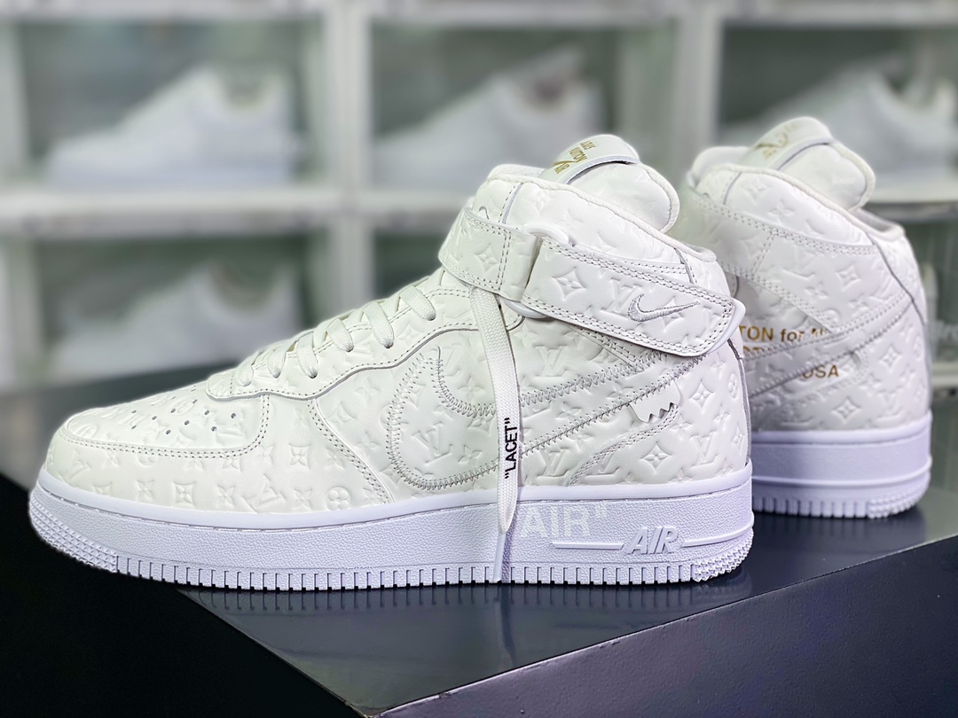 Nike Air Force 1 Mid x LOUIS VUITTON LV 'White' （1A9V8Z）