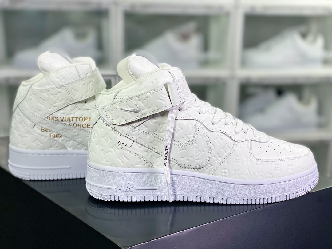 Nike Air Force 1 Mid x LOUIS VUITTON LV 'White' （1A9V8Z）