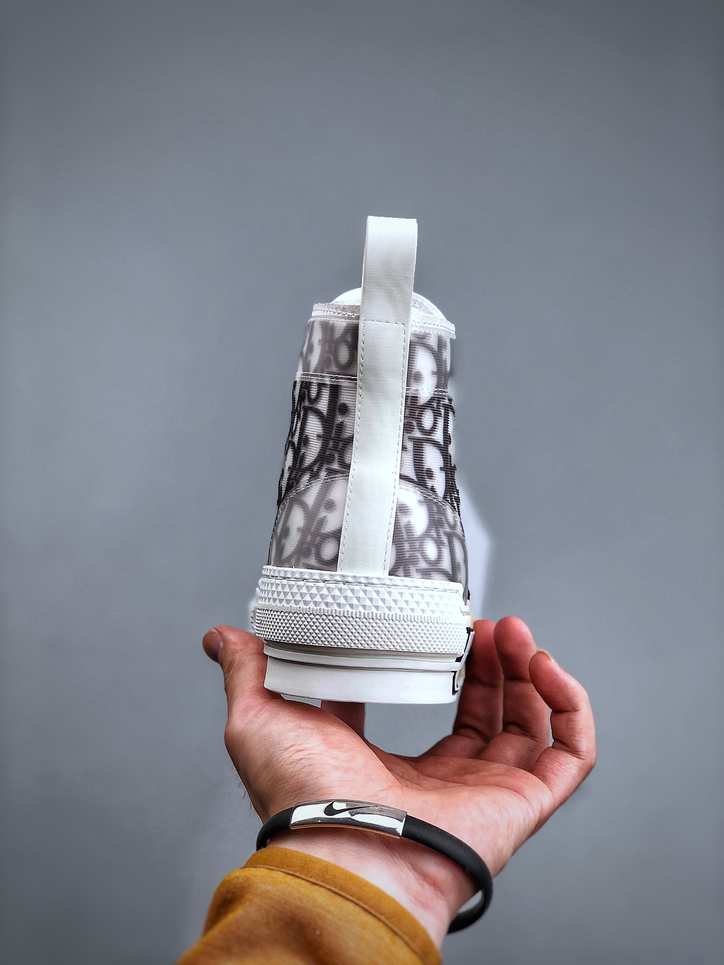 Dior B23 High Top Sneaker Dior Oblique Canvas "Clear" (3SH118YJP-H069)