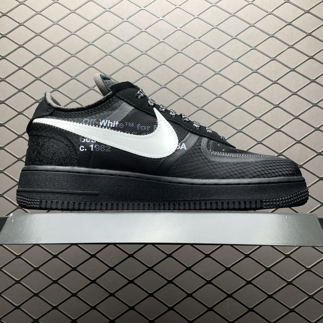 Off-White × Nike Air Force 1 Low "Black" (AO4606-001)