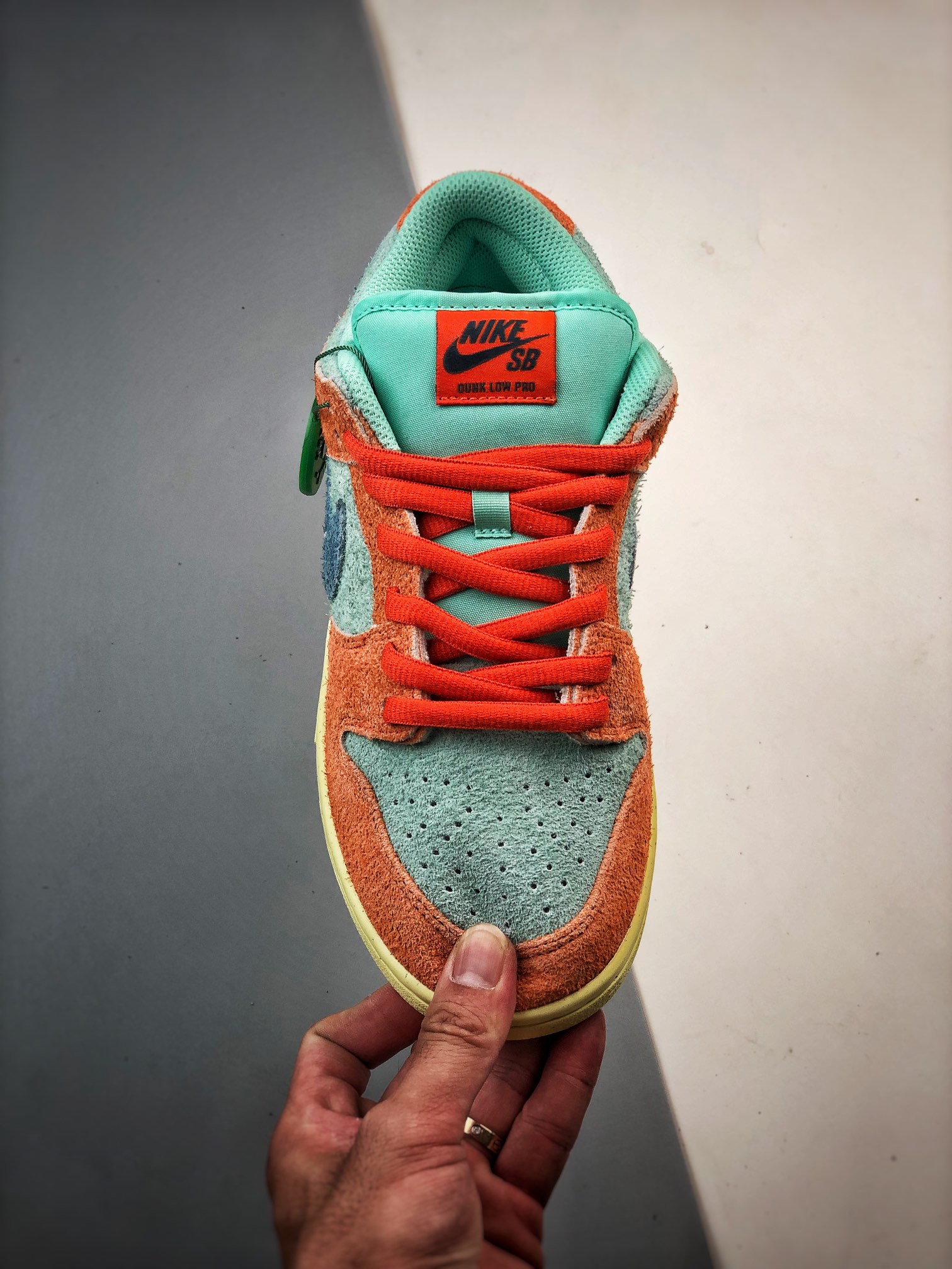 NikeSB Dunk Low  Orange and Emerald Rise