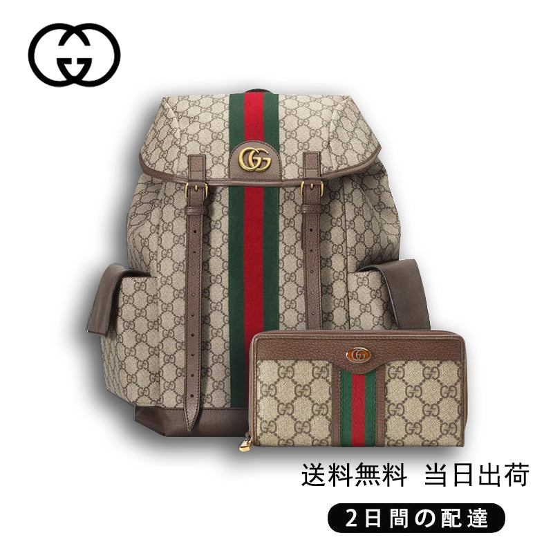 GUCCI 〔オフィディア〕GGミディアム バックパック 長財布 2点セット お得