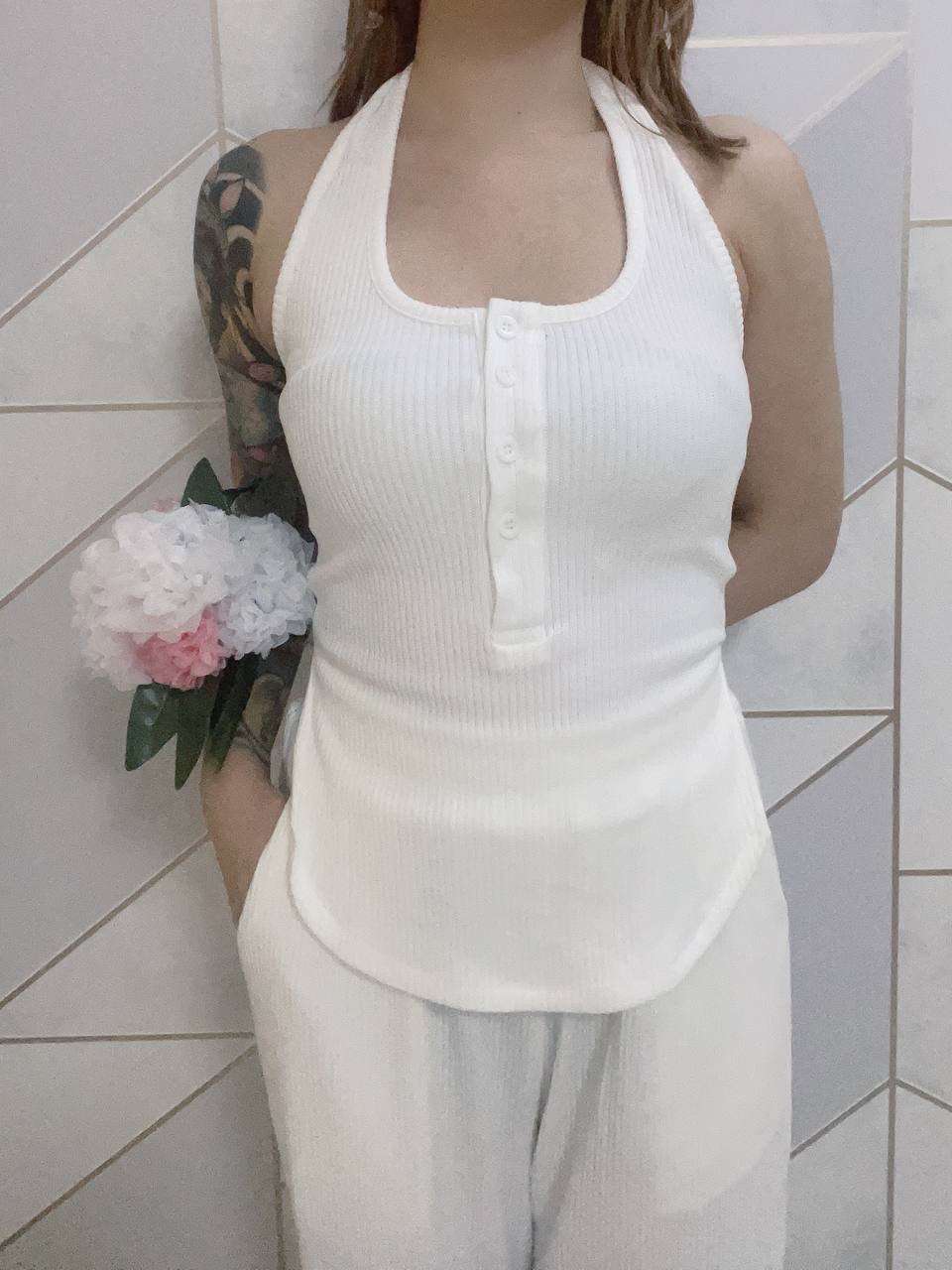 Halter Top & Long Pants Set (4 Colours)