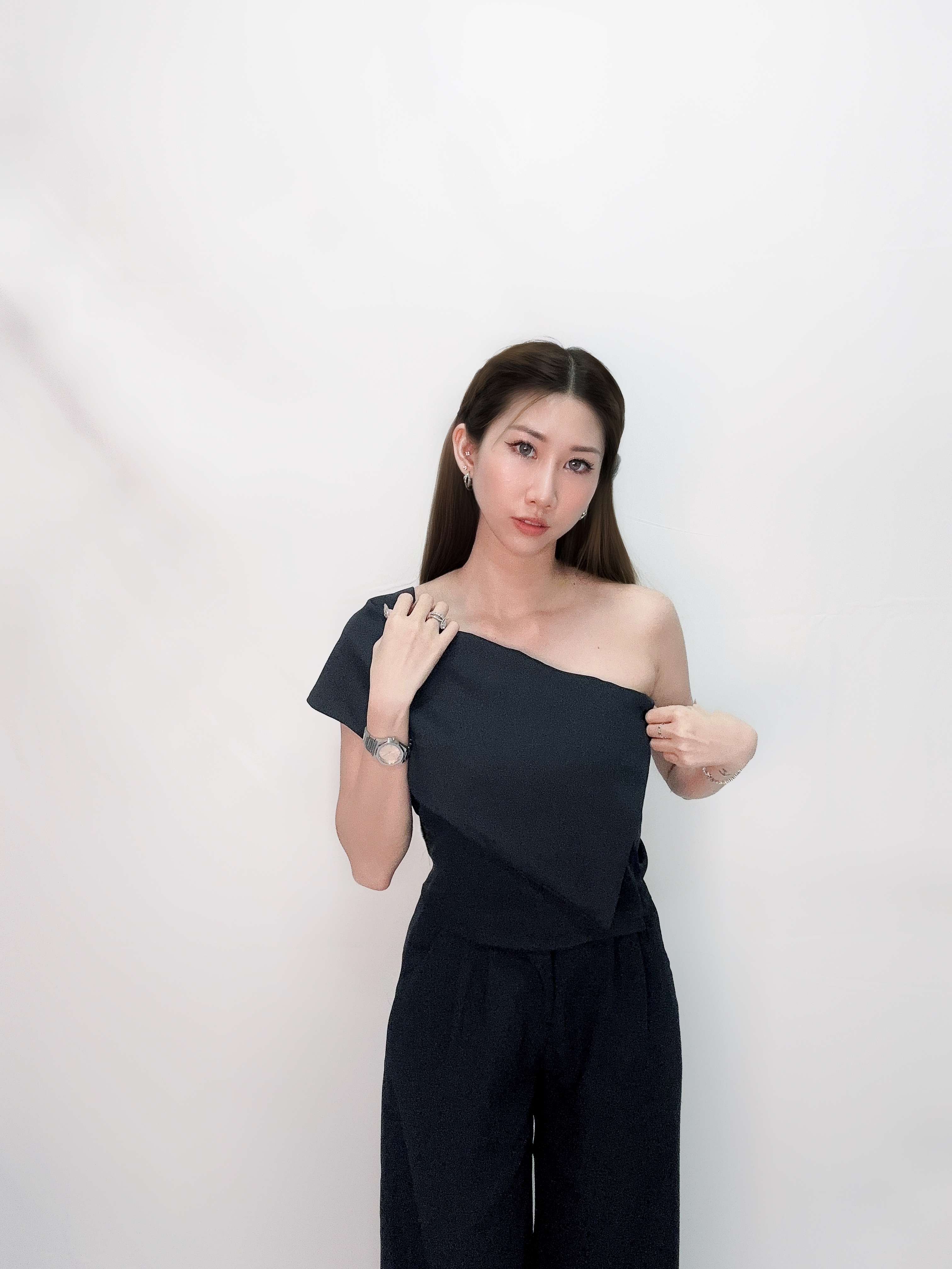 Elegant Toga & Pants Set