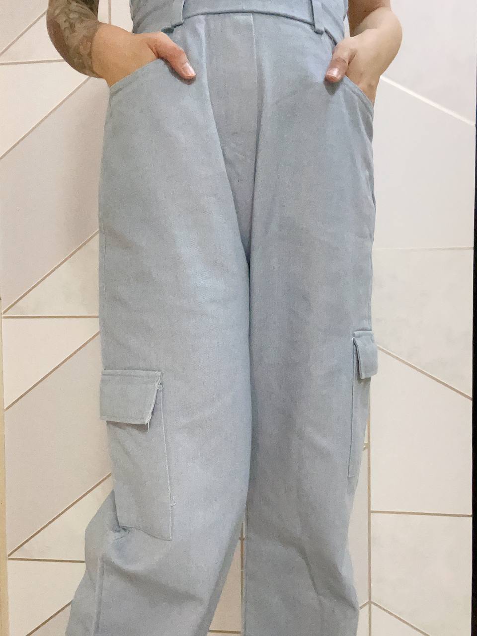 Lightwash Tube Denim Romper