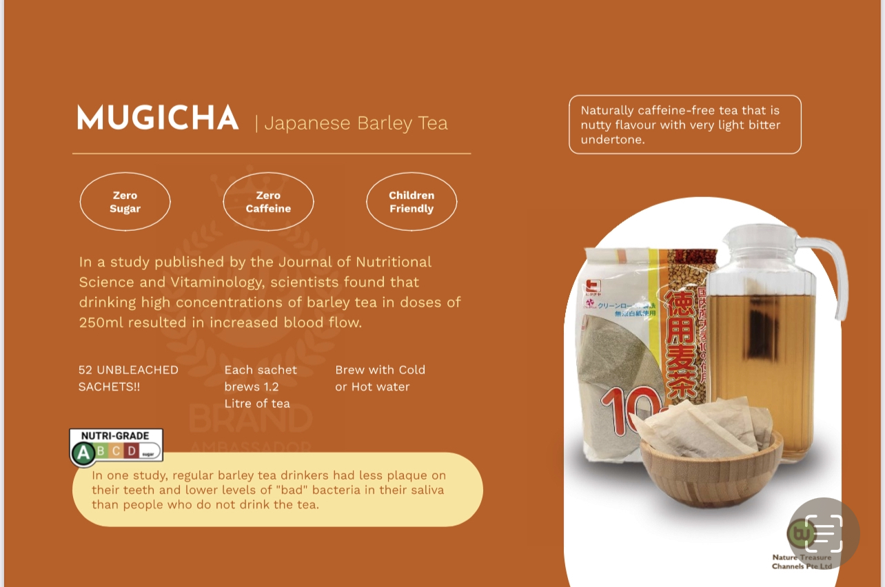 Japanese Barley Tea 52 sachets (Mugicha) 564g/pouch