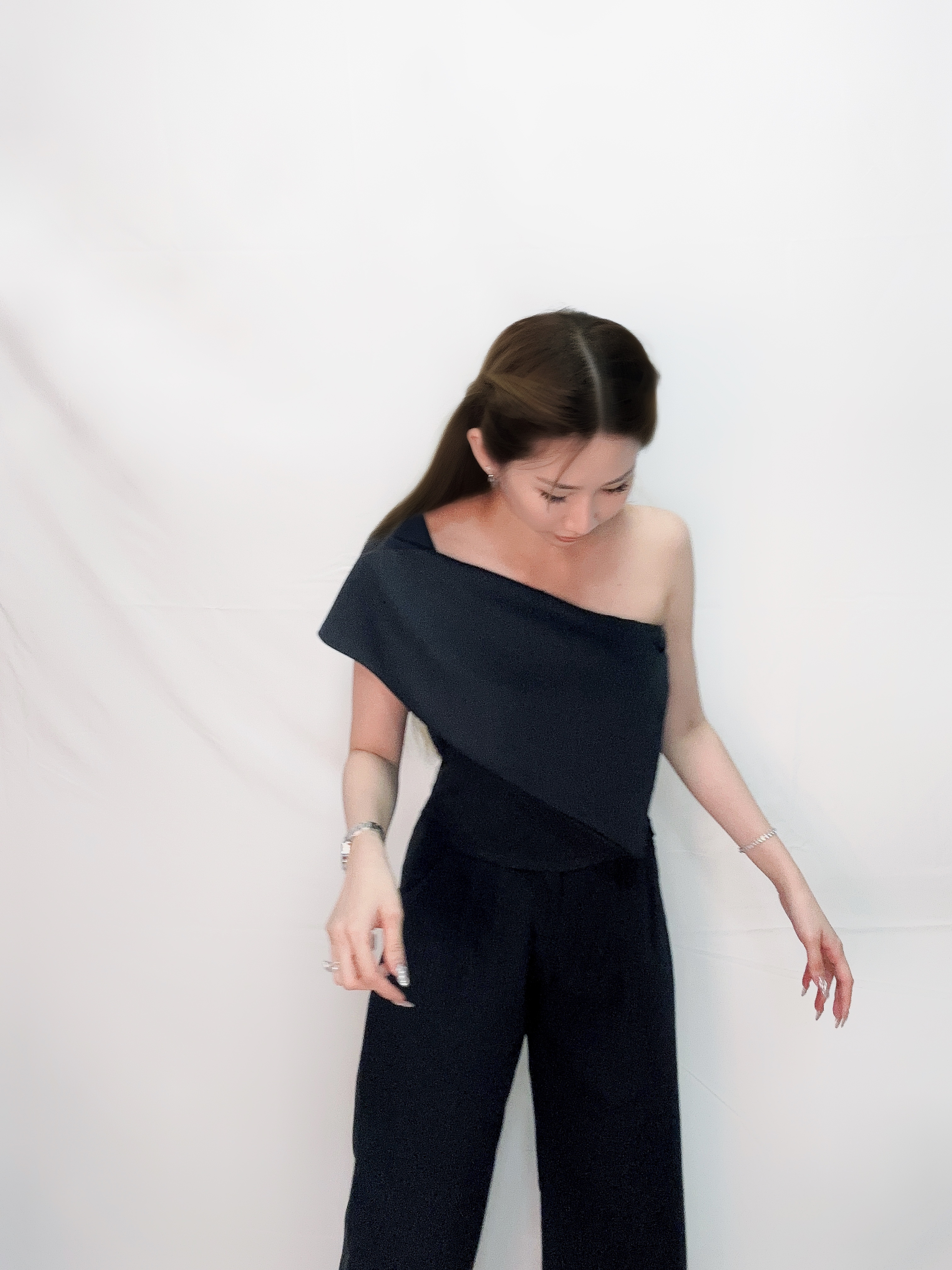 Elegant Toga & Pants Set