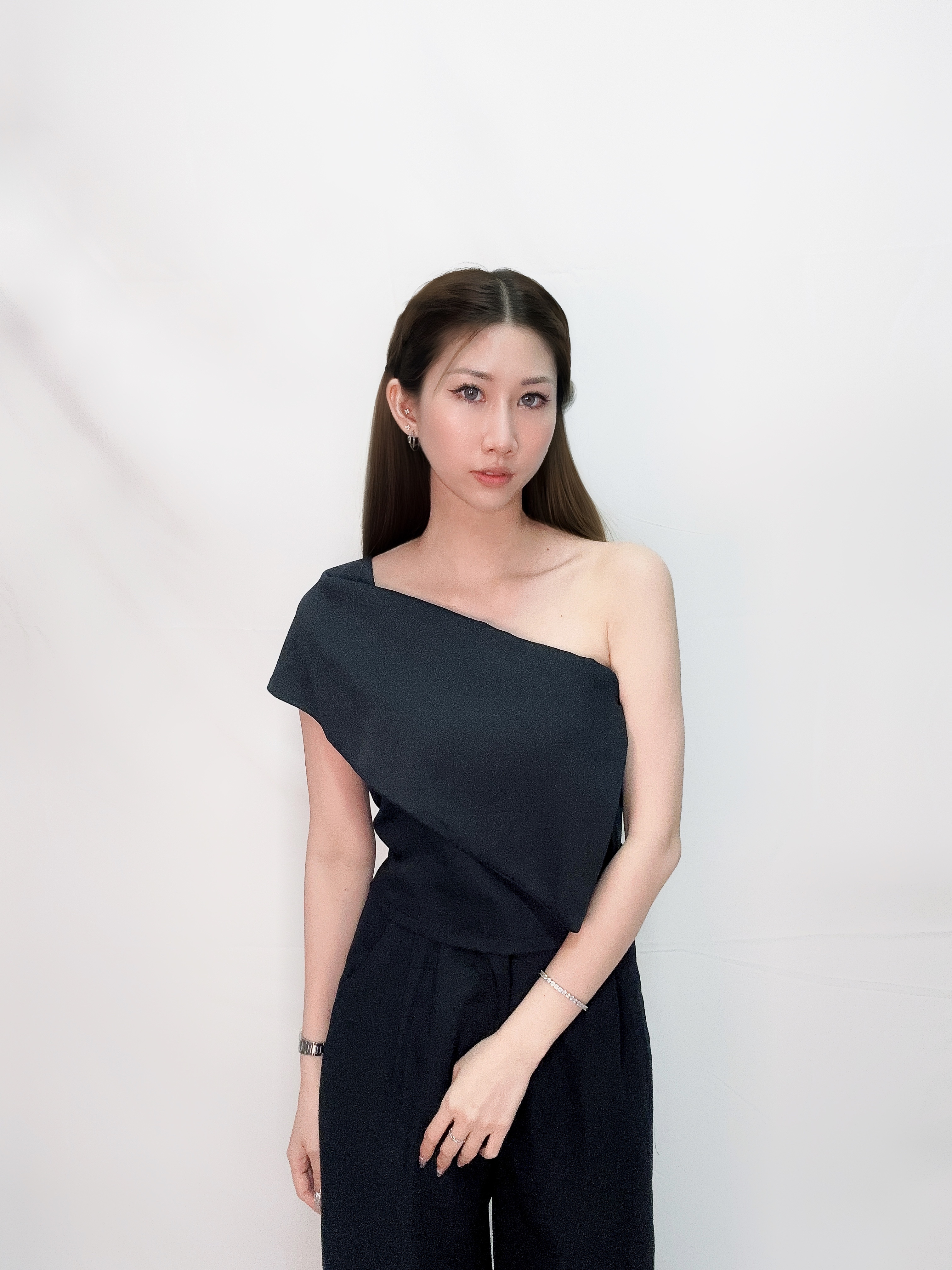 Elegant Toga & Pants Set