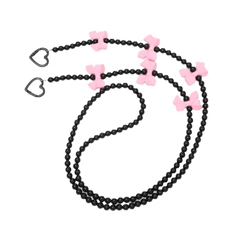 Ribbon Pearl Long Handphone Strap (2 Colours)