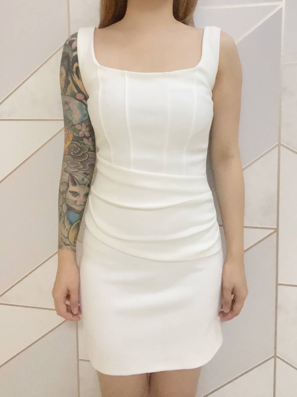 White Bodycon Work Dress
