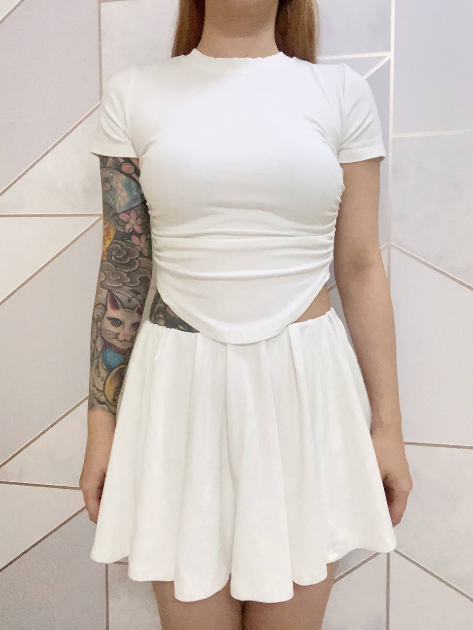 Basic Top & Skirt Set