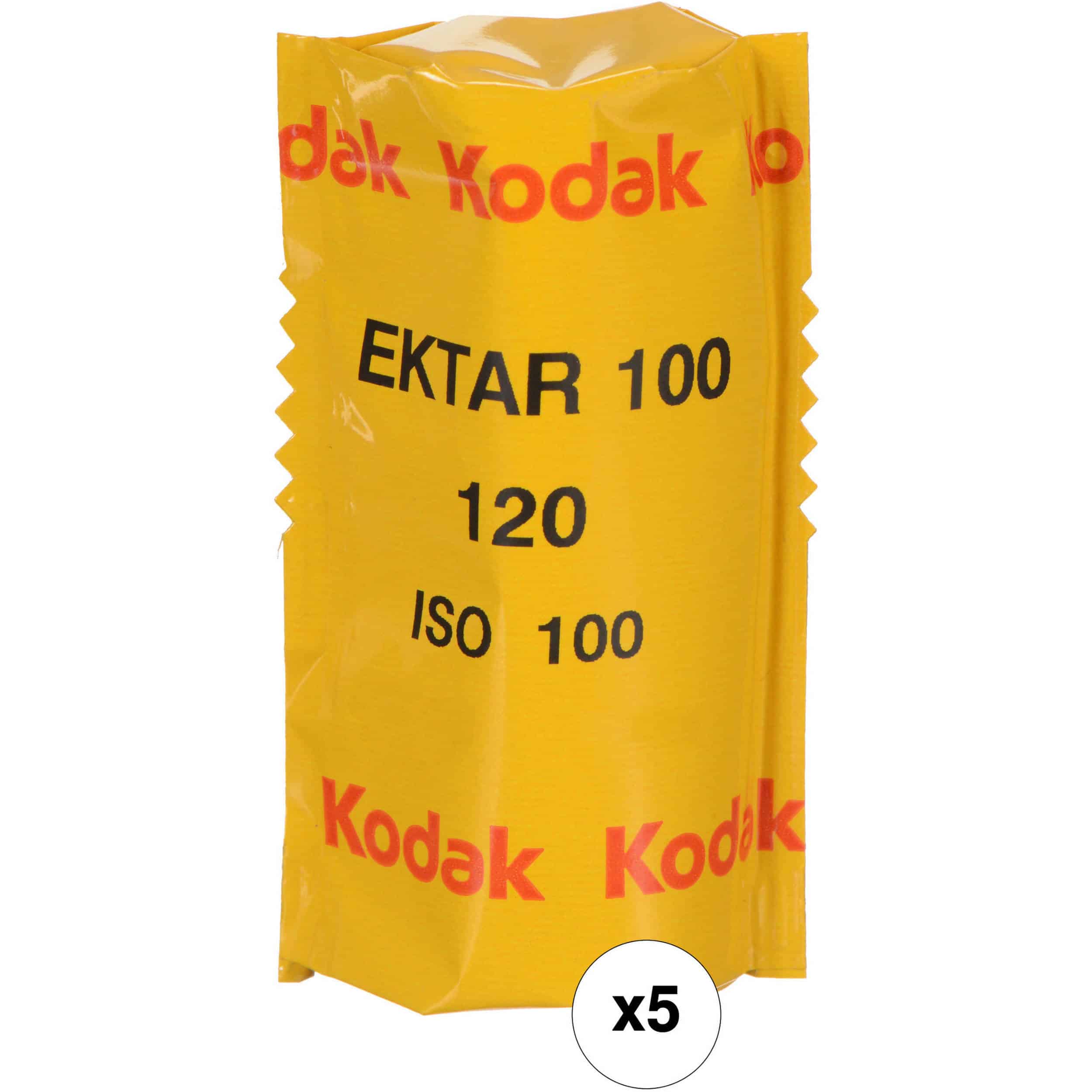 Kodak Professional Ektar 100 Colour Negative Film (120 Roll Film, 5-Pack)