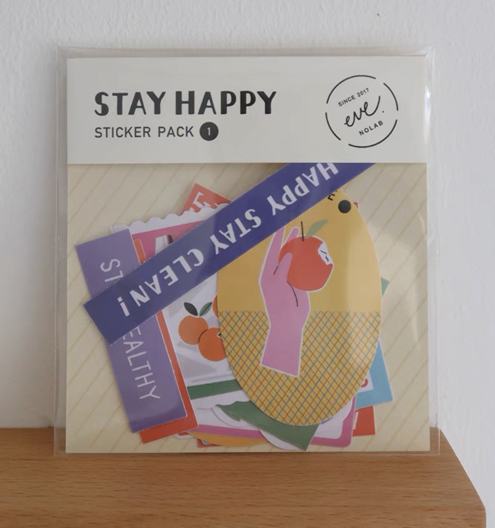 Sticker pack_stay happy