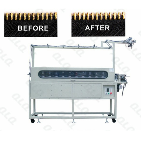  QLQ-24THPM Automatic Metal Zipper Teeth-Head Polishing Machine(double sides,24pcs wheels)-qlq