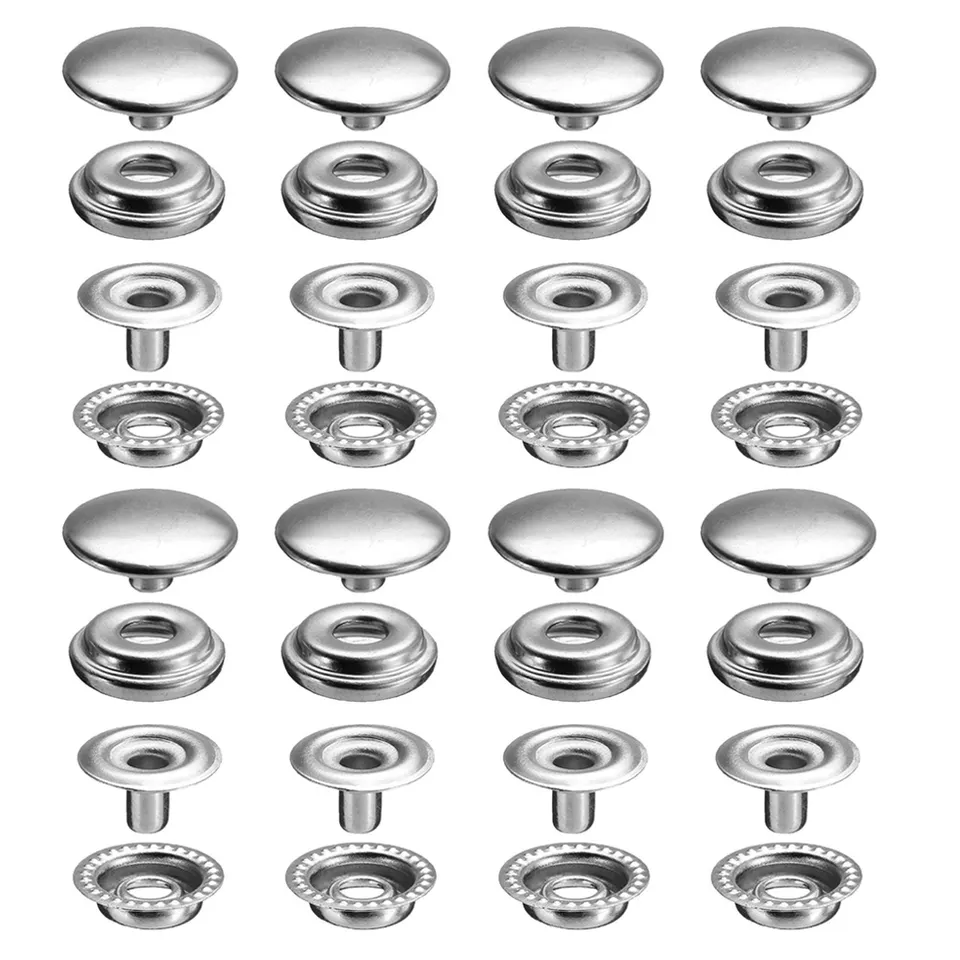 snap button wholesale 4 parts metal stainless steel and brass fastener button-qlq