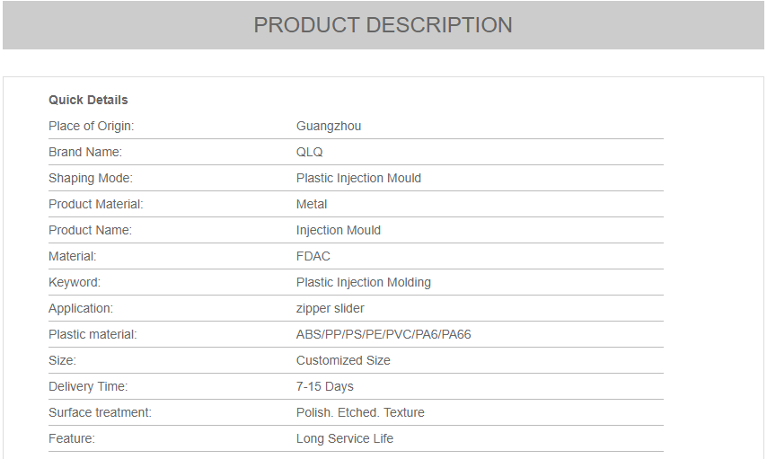 Plastic Injection Mould