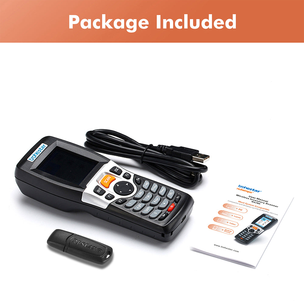 TROHESTAR Wireless Barcode Scanner and Data Collector 2.2 Inch N4-1D