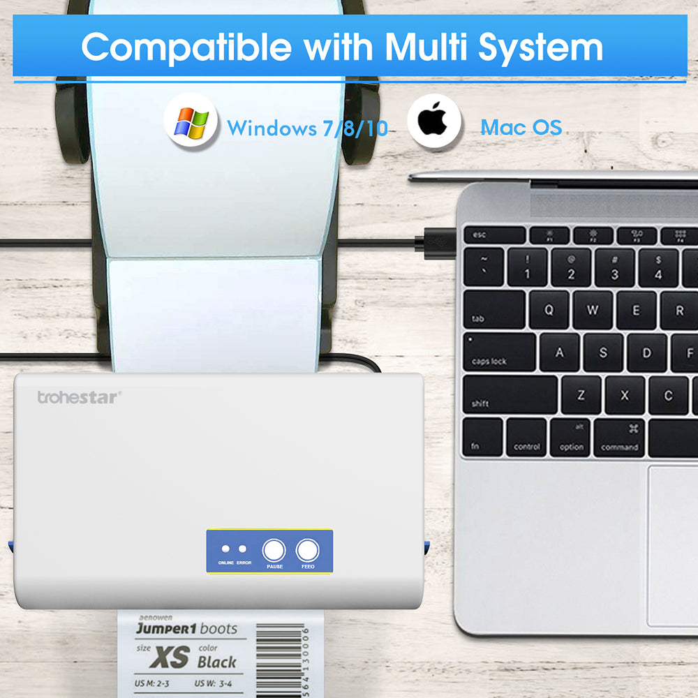 Trohestar 4×6 Shipping Label Printer Commercial Grade